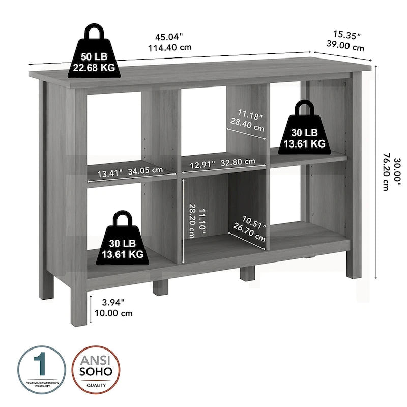 6-Cube Organizer Bookcase