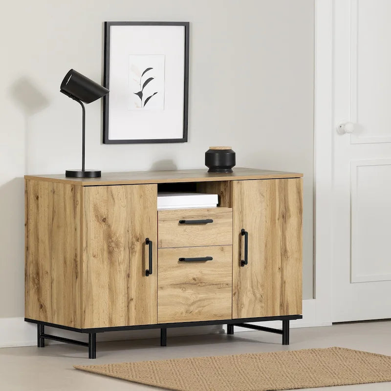 Credenza with File Drawer and Adjustable Shelf