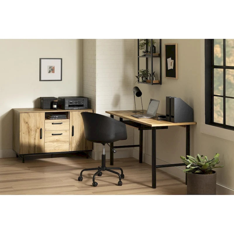 Credenza with File Drawer and Adjustable Shelf
