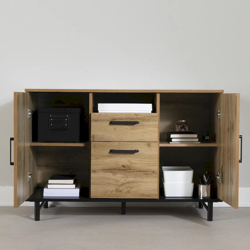 Credenza with File Drawer and Adjustable Shelf