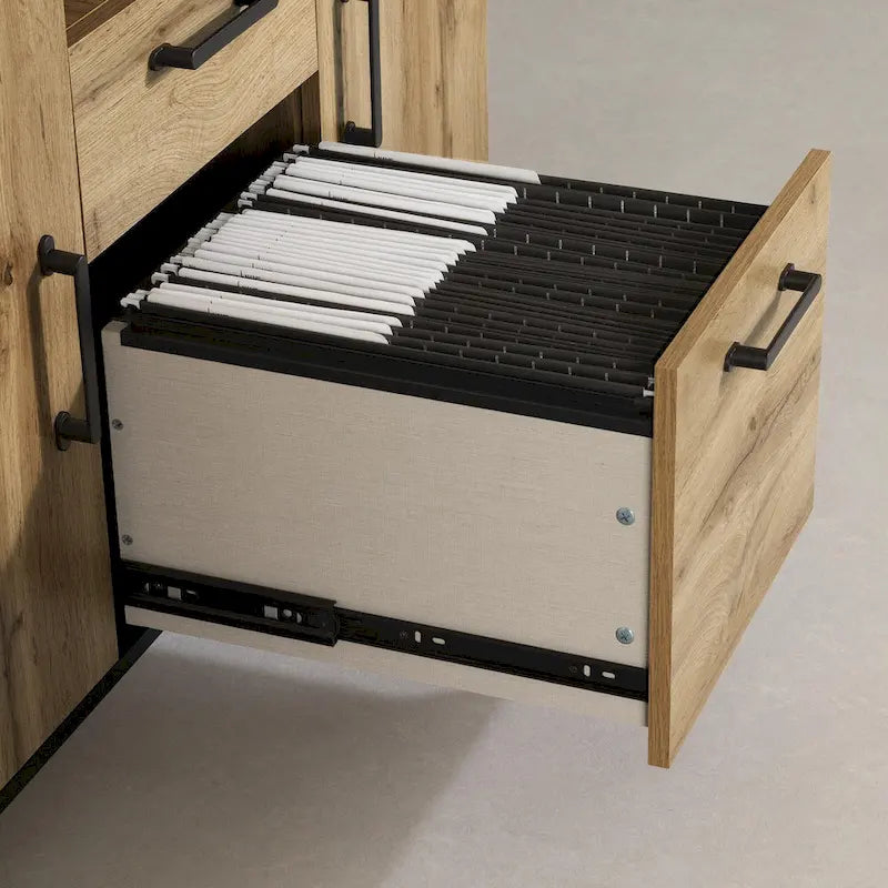 Credenza with File Drawer and Adjustable Shelf