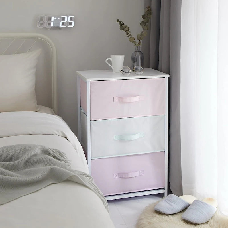 3-Tier Fabric Drawer Storage Cart