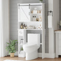 Over The Toilet Storage Cabinet With Sliding Door, White Above Toilet Storage Cabinet