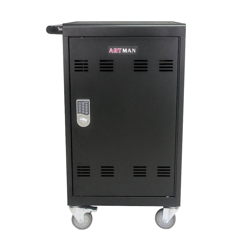 Mobile Charging Cart and Cabinet for Tablets Laptops Combination Lock