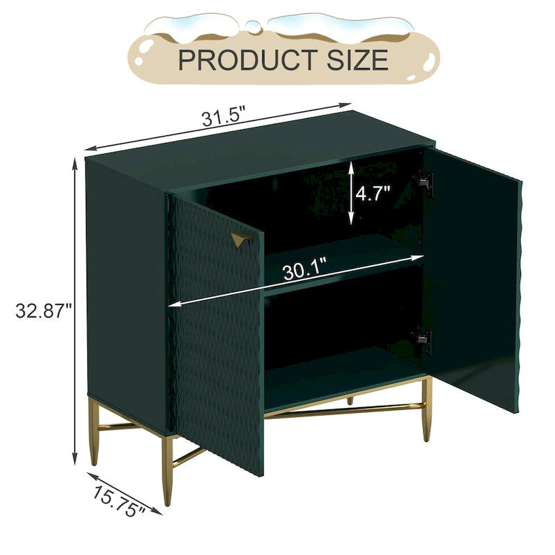 31.5" 2-Door Sideboard Media Storage Cabinet/Buffet