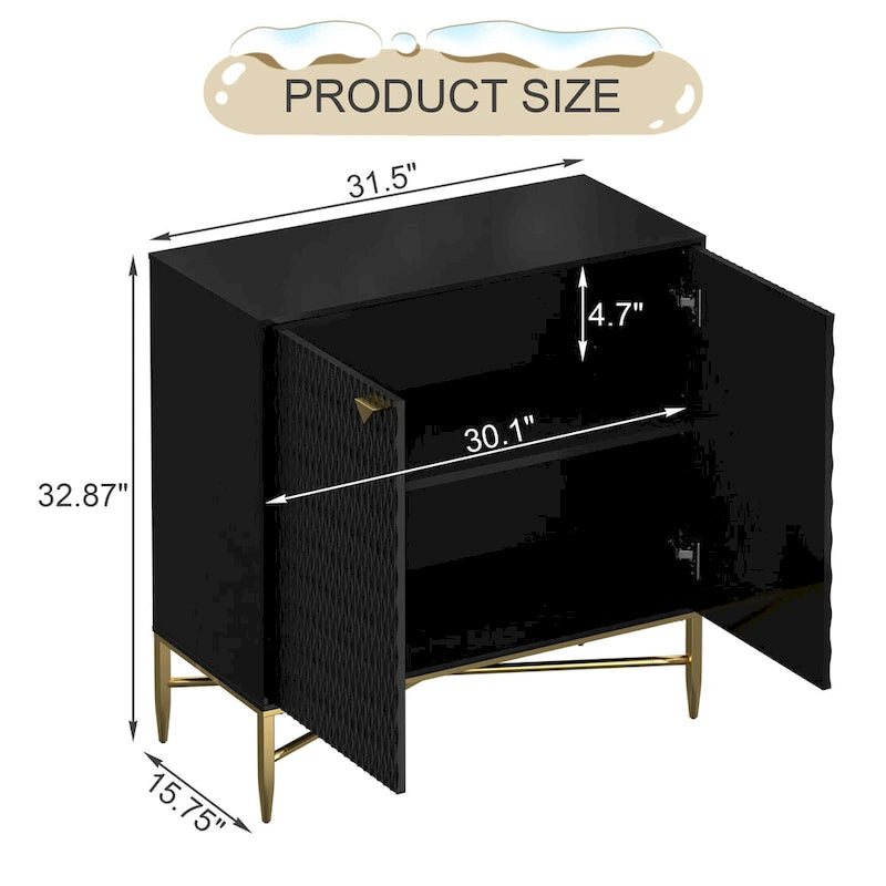 31.5" 2-Door Sideboard Media Storage Cabinet/Buffet