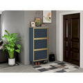 3 Metal Door Shoe RackFreestanding Modern Shoe Storage CabinetMetal rattan for Entryway