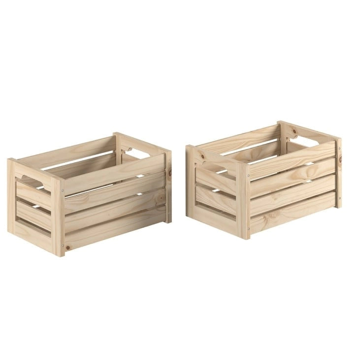 Slatted Crate (Set of 2)