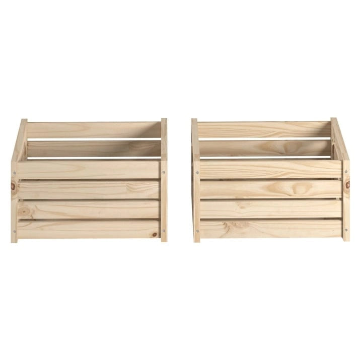 Slatted Crate (Set of 2)