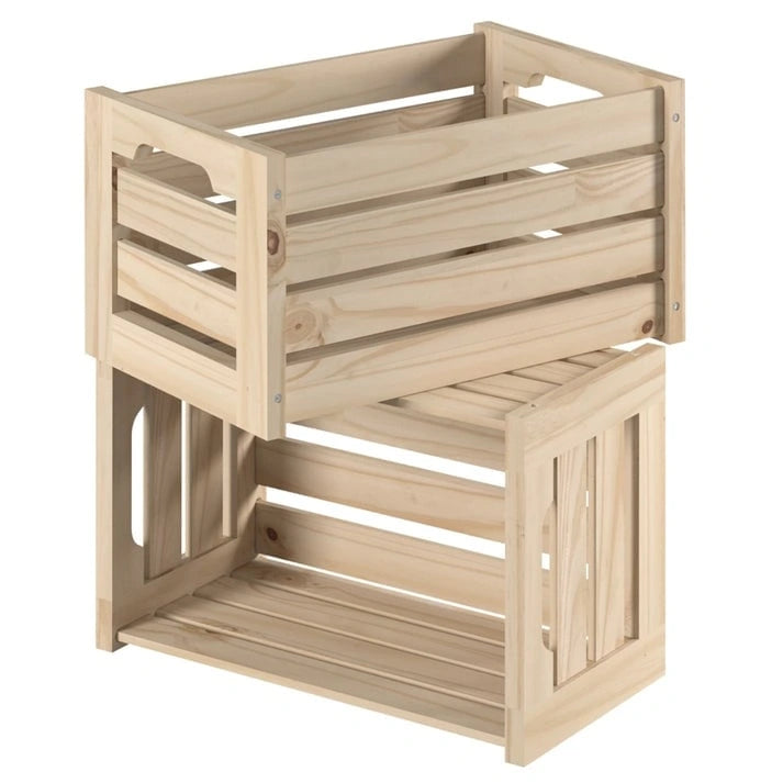 Slatted Crate (Set of 2)