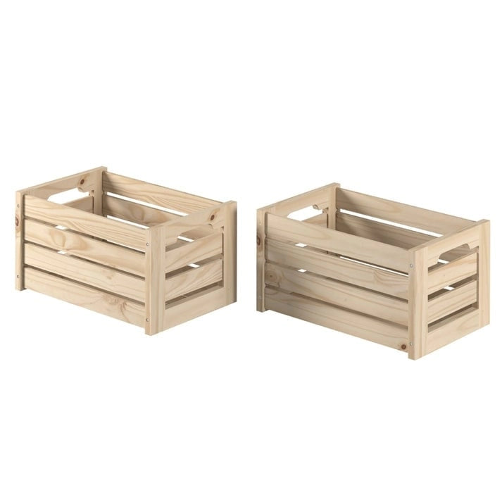 Slatted Crate (Set of 2)