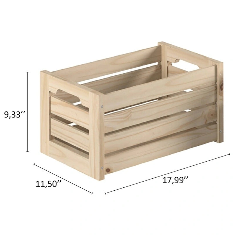 Slatted Crate (Set of 2)