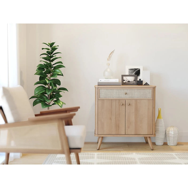 Thelma KD Rattan Small Cabinet 1 Drawer 2 Doors