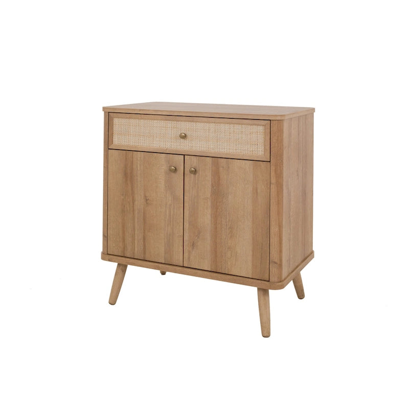 Rattan Small Cabinet with 1 Drawer and 2 Doors