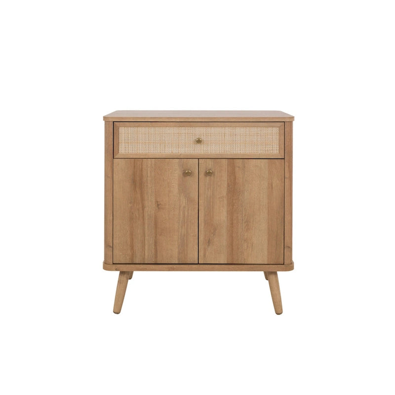 Rattan Small Cabinet with 1 Drawer and 2 Doors
