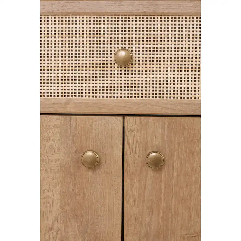 Rattan Small Cabinet with 1 Drawer and 2 Doors