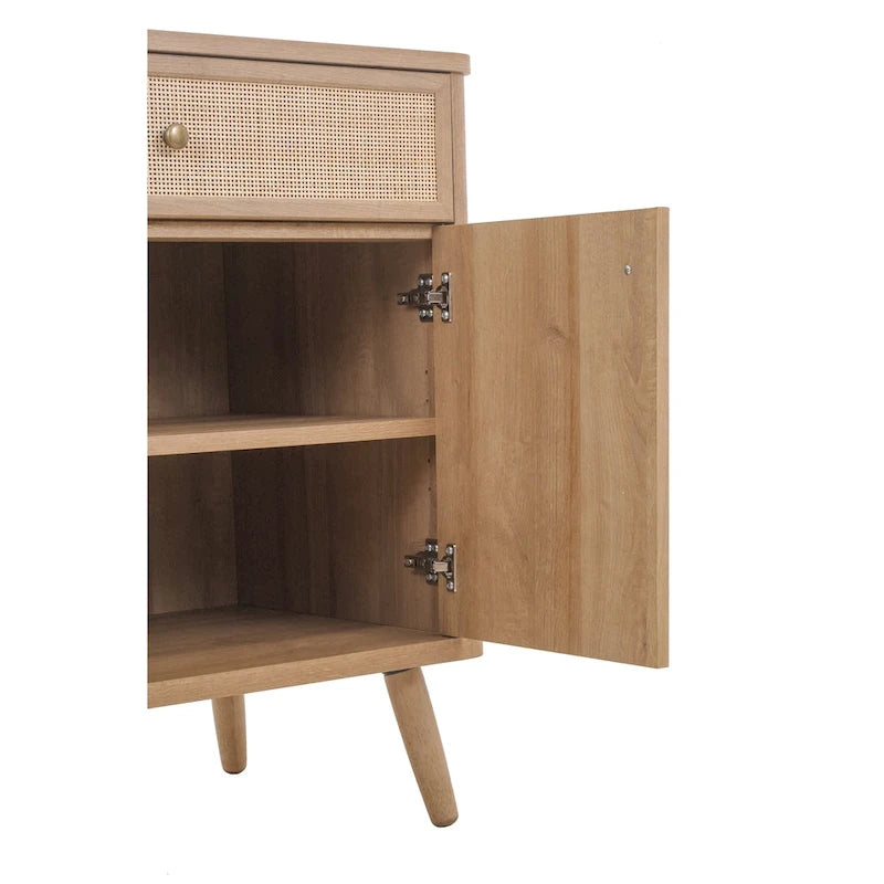 Rattan Small Cabinet with 1 Drawer and 2 Doors