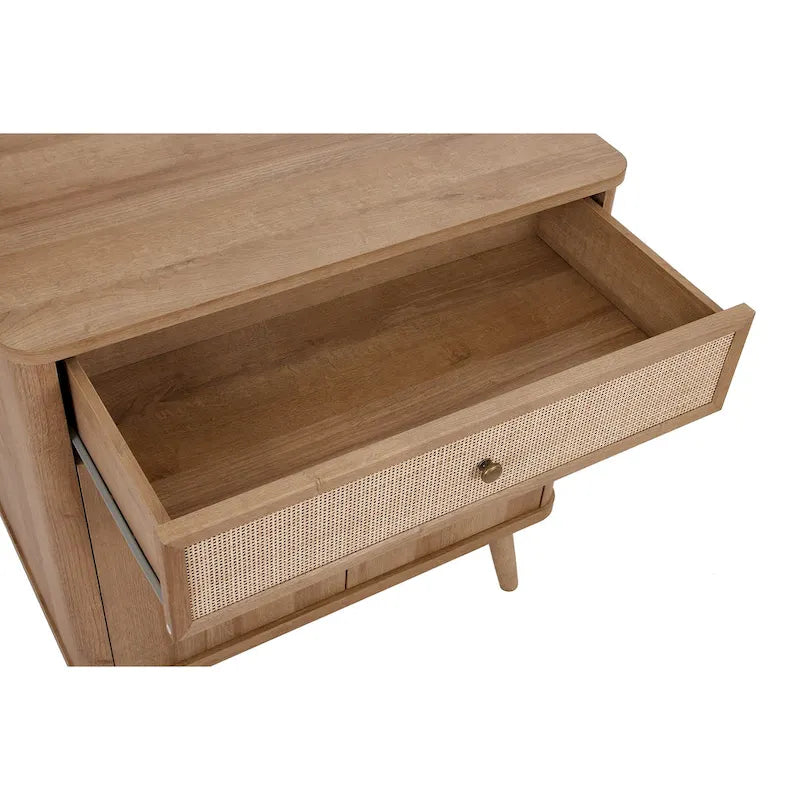 Rattan Small Cabinet with 1 Drawer and 2 Doors