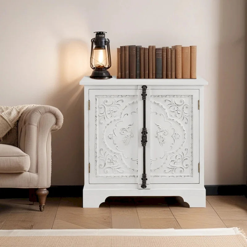 Art Leon Retro and Romantic Floral Cabinet