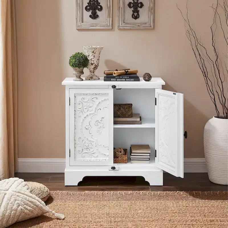 Art Leon Retro and Romantic Floral Cabinet