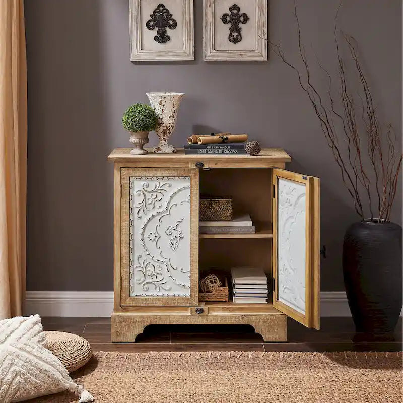 Art Leon Retro and Romantic Floral Cabinet