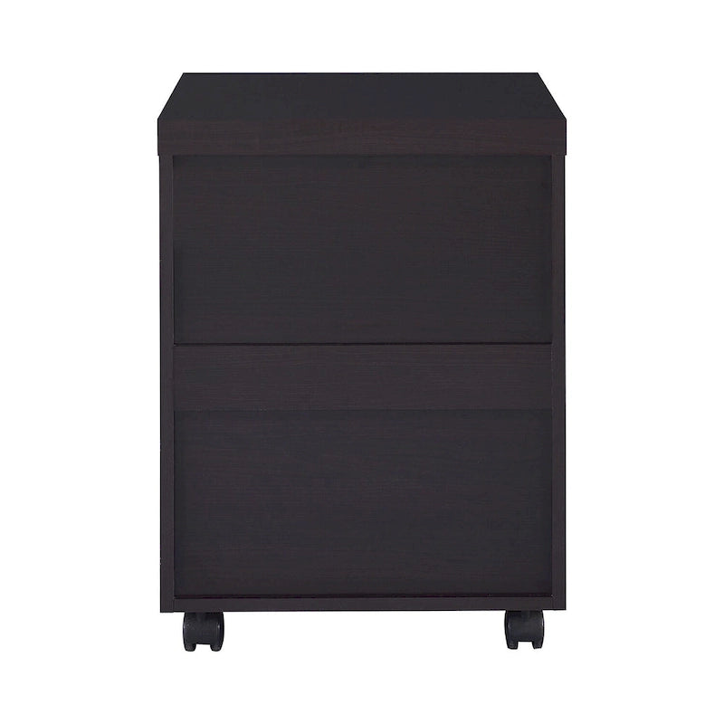 3-Drawer Mobile File Cabinet in Cappuccino
