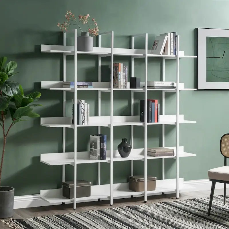 Vintage Industrial Style Shelf with Metal Frame