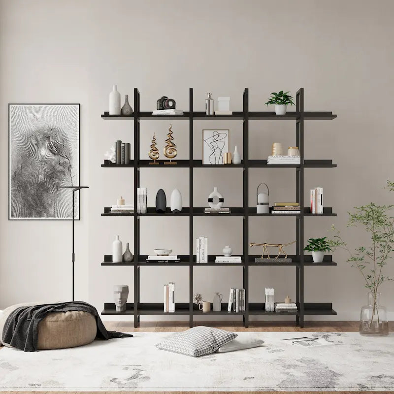Vintage Industrial Style Shelf with Metal Frame