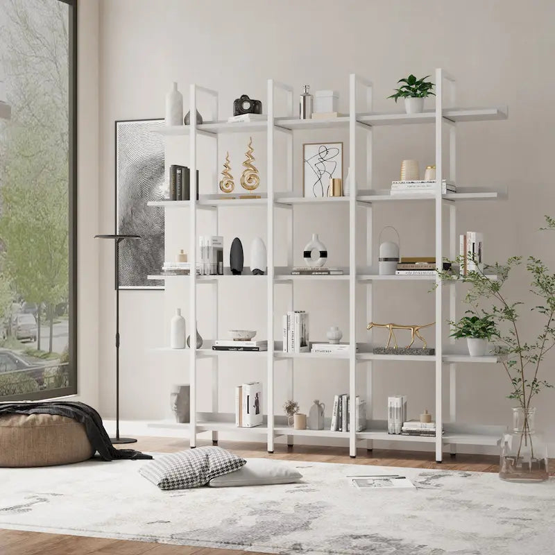 Vintage Industrial Style Shelf with Metal Frame