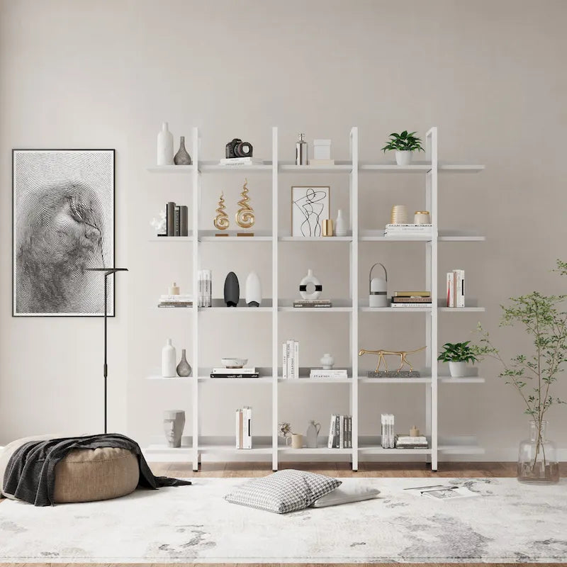 Vintage Industrial Style Shelf with Metal Frame