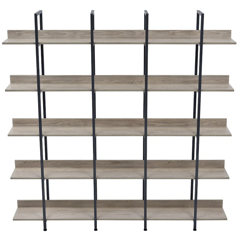 Vintage Industrial Style Shelf with Metal Frame