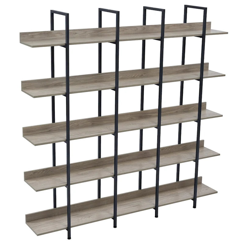 Vintage Industrial Style Shelf with Metal Frame