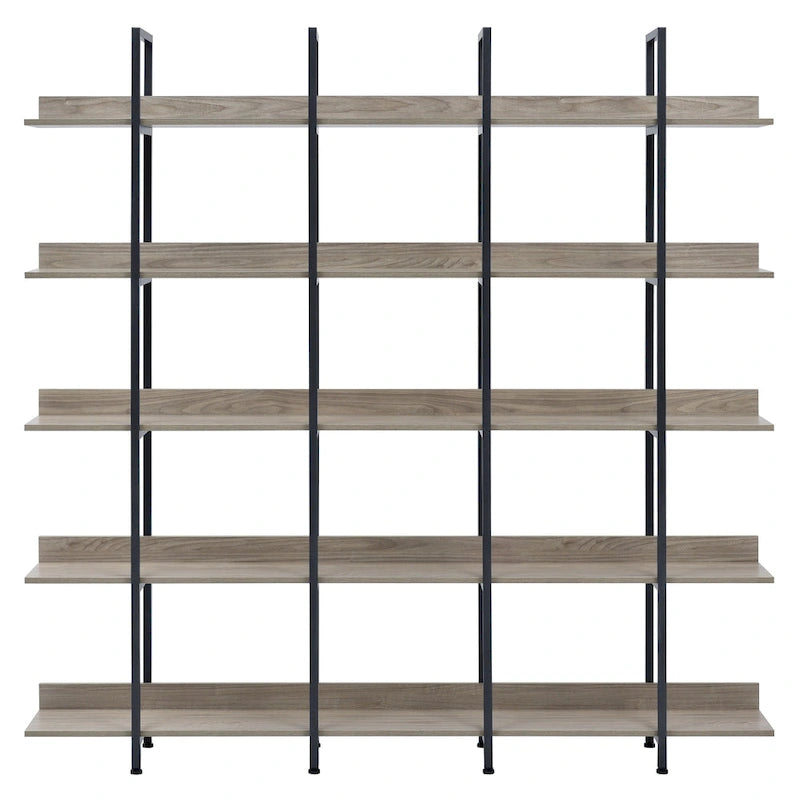Vintage Industrial Style Shelf with Metal Frame