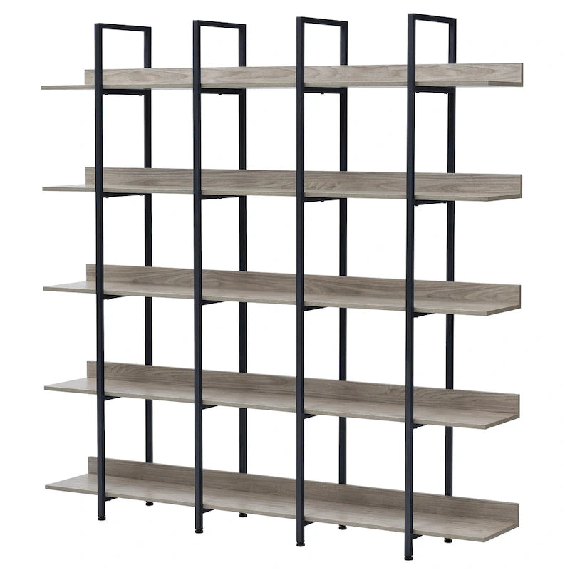 Vintage Industrial Style Shelf with Metal Frame