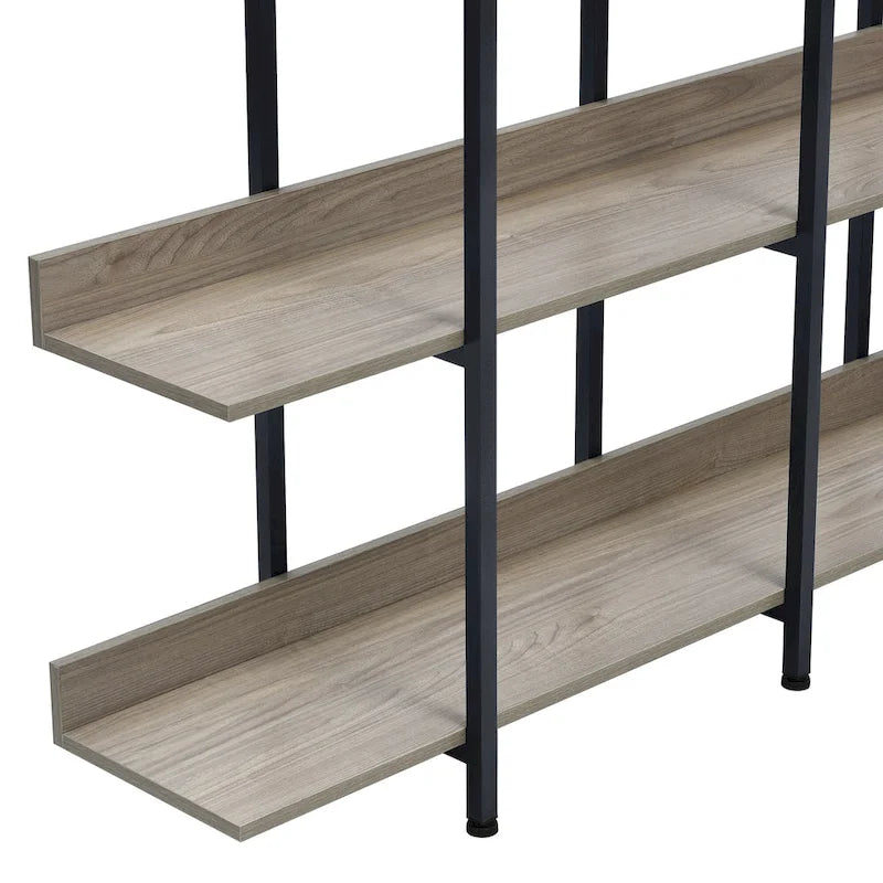 Vintage Industrial Style Shelf with Metal Frame