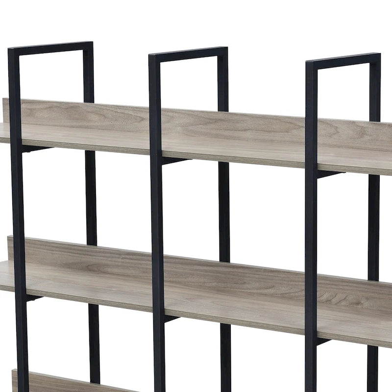 Vintage Industrial Style Shelf with Metal Frame