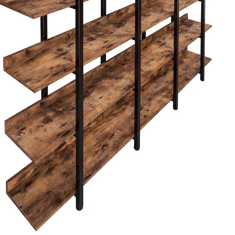 Vintage Industrial Style Shelf with Metal Frame