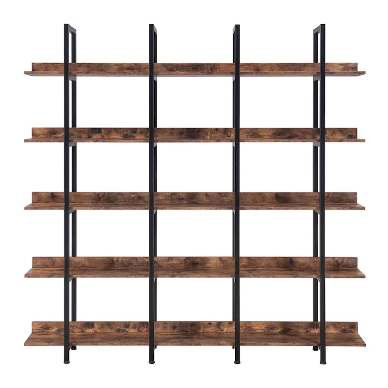 Vintage Industrial Style Shelf with Metal Frame