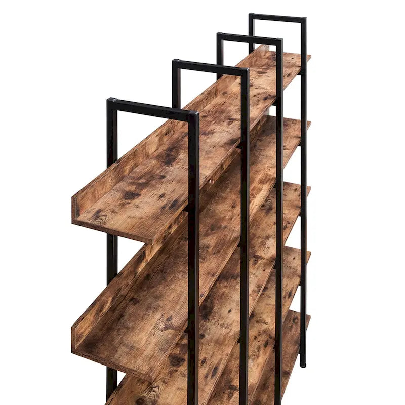 Vintage Industrial Style Shelf with Metal Frame
