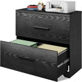 2 Drawer Wood Lateral File Cabinet - 15.75D x 35.43W x 29.37H