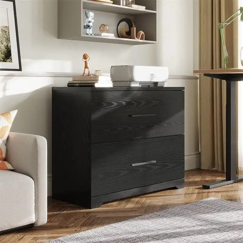 2 Drawer Wood Lateral File Cabinet - 15.75D x 35.43W x 29.37H