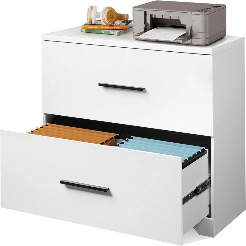 2 Drawer Wood Lateral File Cabinet - 15.75D x 35.43W x 29.37H