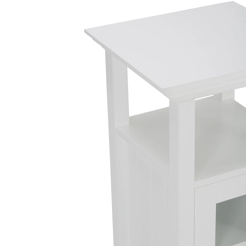 30"H x 15"W Floor Storage Bath Cabinet - Pure White