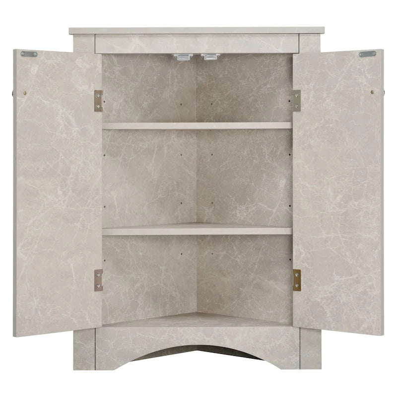 Triangle Bathroom Storage Cabinet with Adjustable Shelves
