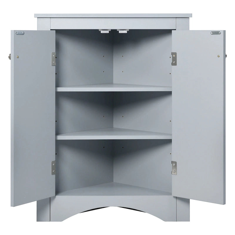 Triangle Bathroom Storage Cabinet with Adjustable Shelves