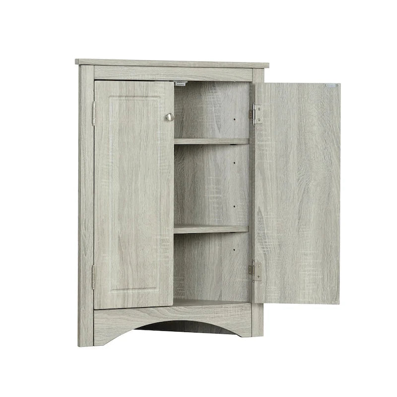 Triangle Bathroom Storage Cabinet with Adjustable Shelves