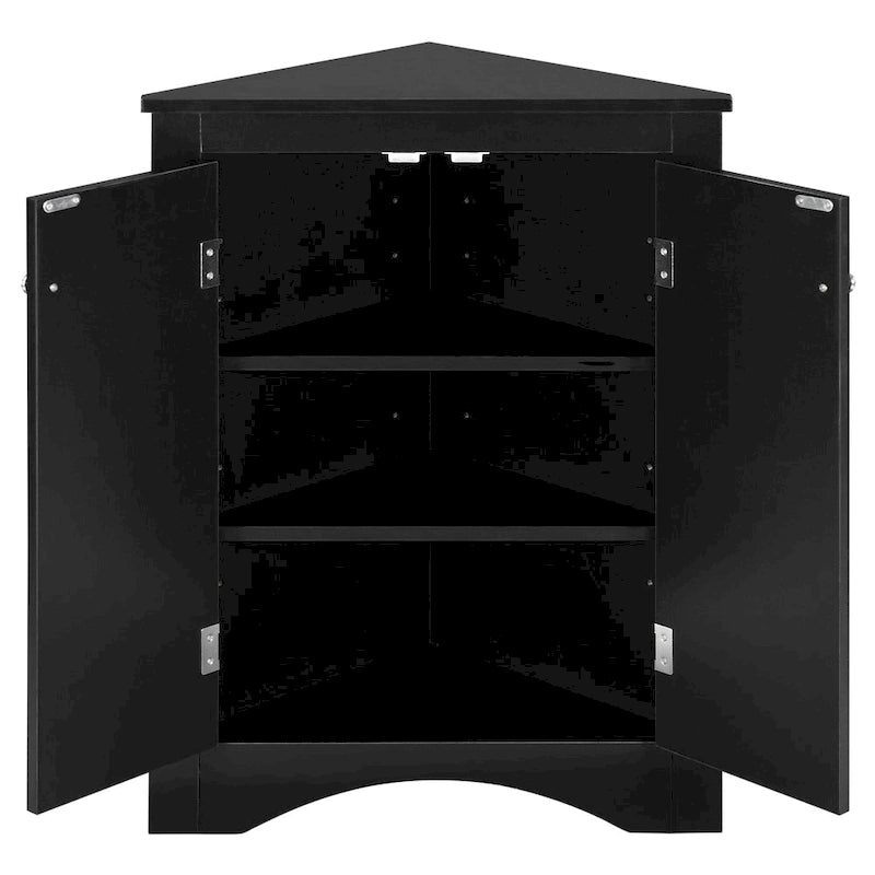 Triangle Bathroom Storage Cabinet with Adjustable Shelves