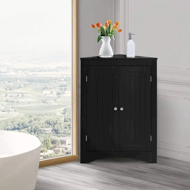 Classic Stylish Wooden Corner Storage Cabinet, For Indoor Use
