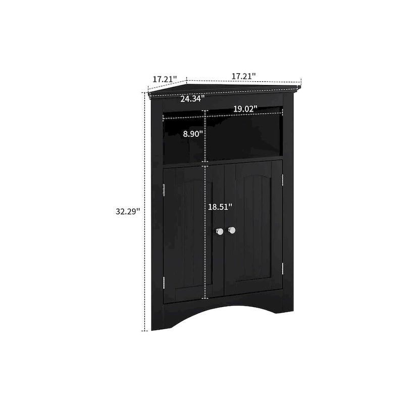 Classic Stylish Wooden Corner Storage Cabinet, For Indoor Use