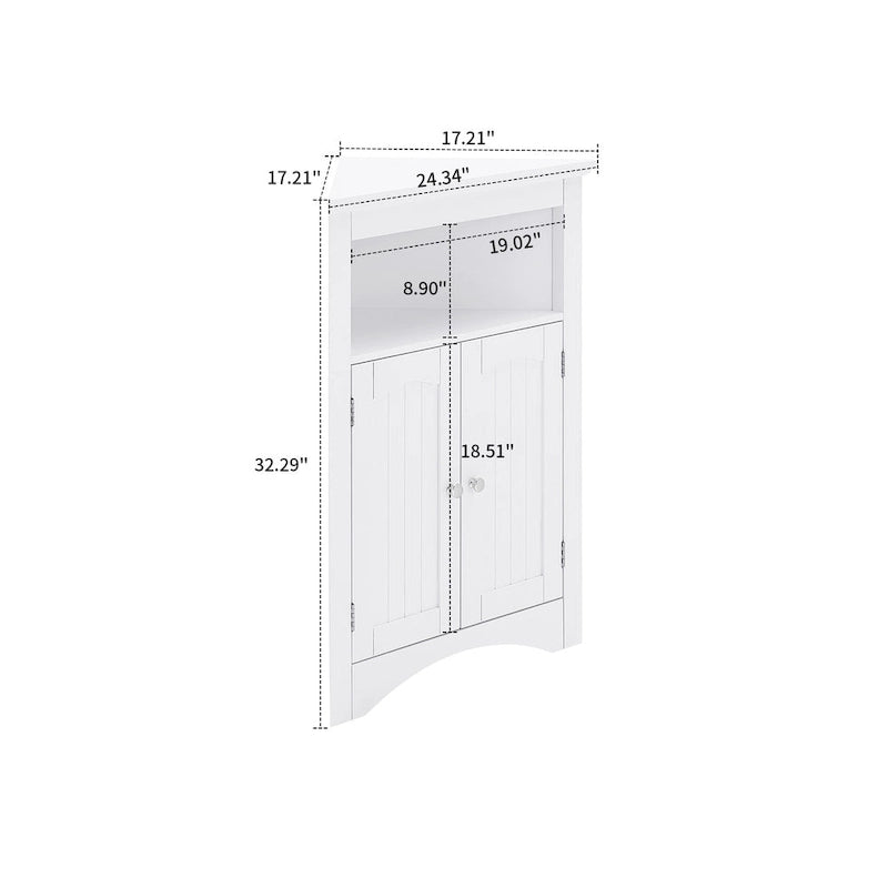 Classic Stylish Wooden Corner Storage Cabinet, For Indoor Use